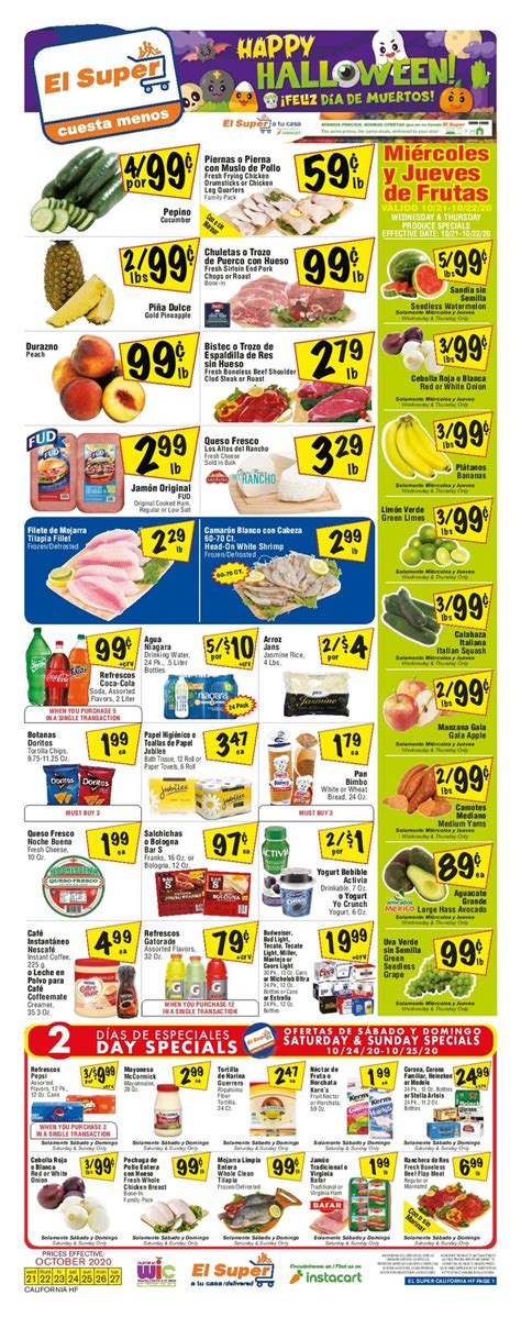 el super escondido weekly ad|El Super